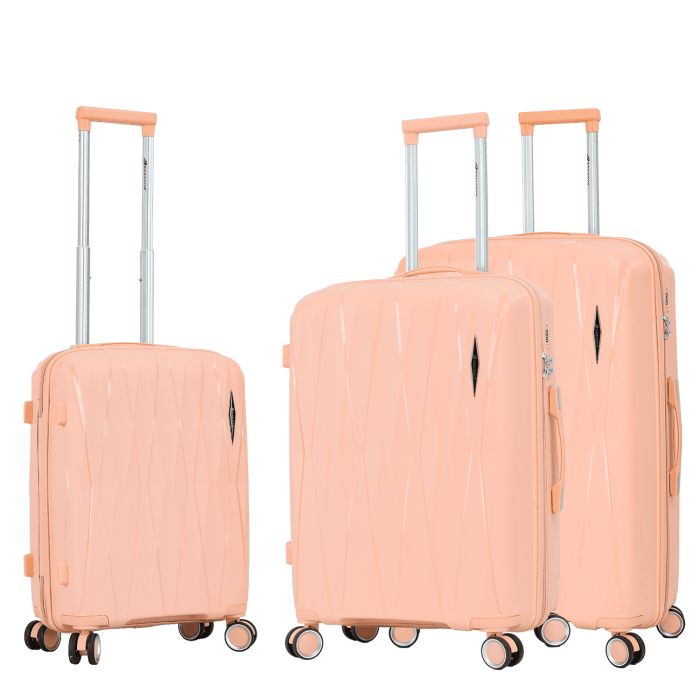 Lot de 3 valises rigides 51103 55, 67 et 77 cm Coral