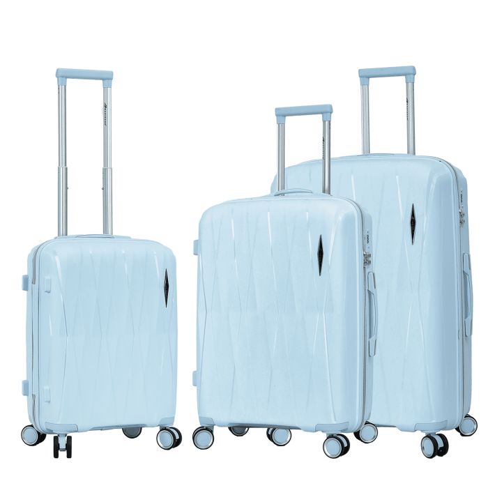 Lot de 3 valises rigides 51103 55, 67 et 77 cm Sky Grey