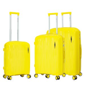Lot de 3 valises rigides 51103 55, 67 et 77 cm Yellow