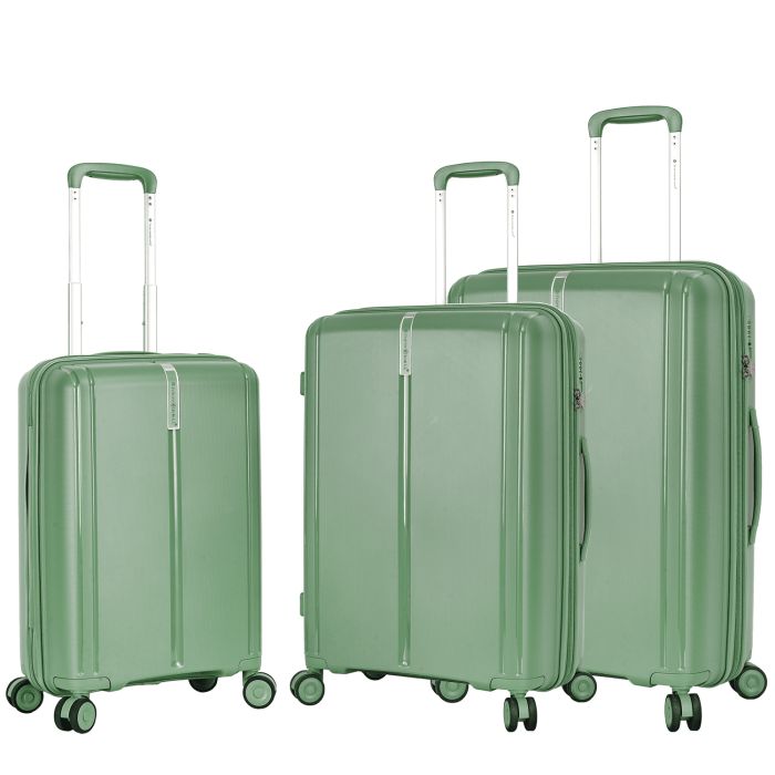 Lot de 3 valises rigides 32103 Extensibles 54, 64 et 74 cm Grass Green
