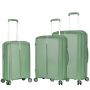 Lot de 3 valises rigides 32103 Extensibles 54, 64 et 74 cm Grass Green