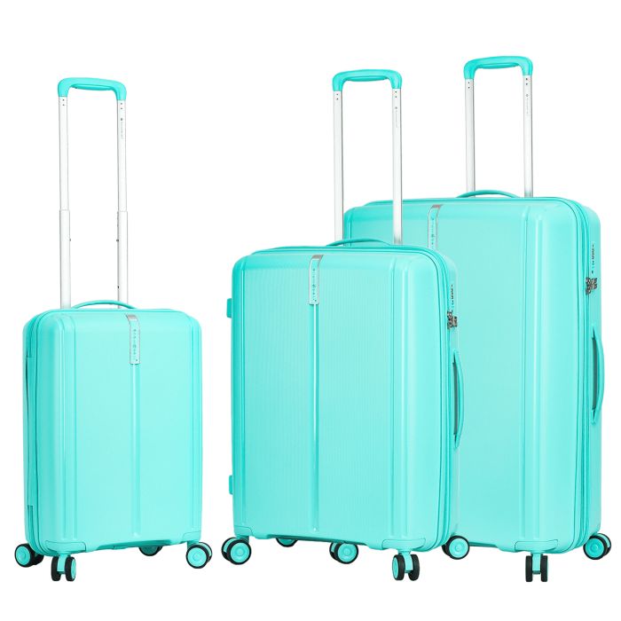 Lot de 3 valises rigides 32103 Extensibles 54, 64 et 74 cm Aqua Blue