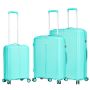 Lot de 3 valises rigides 32103 Extensibles 54, 64 et 74 cm Aqua Blue