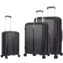Lot de 3 valises rigides 32103 Extensibles 54, 64 et 74 cm Black