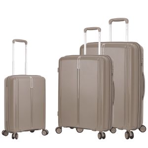 Lot de 3 valises rigides 32103 Extensibles 54, 64 et 74 cm Champagne