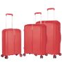 Lot de 3 valises rigides 32103 Extensibles 54, 64 et 74 cm Red