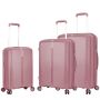 Lot de 3 valises rigides 32103 Extensibles 54, 64 et 74 cm Rose Gold
