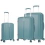 Lot de 3 valises rigides 32103 Extensibles 54, 64 et 74 cm Silver Green