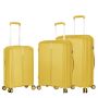 Lot de 3 valises rigides 32103 Extensibles 54, 64 et 74 cm Yellow