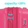 Lot de 3 valises rigides 32103 Extensibles 54, 64 et 74 cm Silver