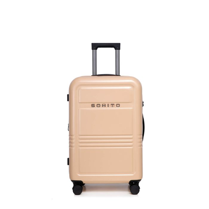 Valise rigide Reito Extensible 64.8 cm Beige
