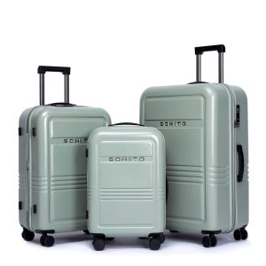 Lot de 3 valises Reito Extensibles 55, 64.8 et 74.5 cm Almond