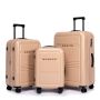 Lot de 3 valises Reito Extensibles 55, 64.8 et 74.5 cm Beige