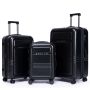 Lot de 3 valises Reito Extensibles 55, 64.8 et 74.5 cm Black
