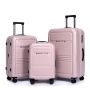 Lot de 3 valises Reito Extensibles 55, 64.8 et 74.5 cm Lilas