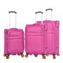 Lot de 3 valises souples 48203 Extensible 55, 67 et 77 cm Dark Rose