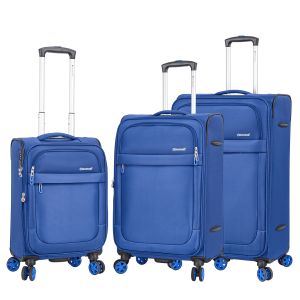 Lot de 3 valises souples 48203 Extensible 55, 67 et 77 cm Blue
