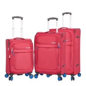 Lot de 3 valises souples 48203 Extensible 55, 67 et 77 cm Red