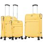 Lot de 3 valises souples 48203 Extensible 55, 67 et 77 cm Yellow