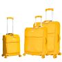 Lot de 3 valises souples S48103A 54, 64 et 74 cm Jaune