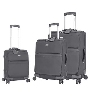 Lot de 3 valises souples S48103A 54, 64 et 74 cm Gris