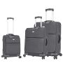 Lot de 3 valises souples S48103A 54, 64 et 74 cm Gris