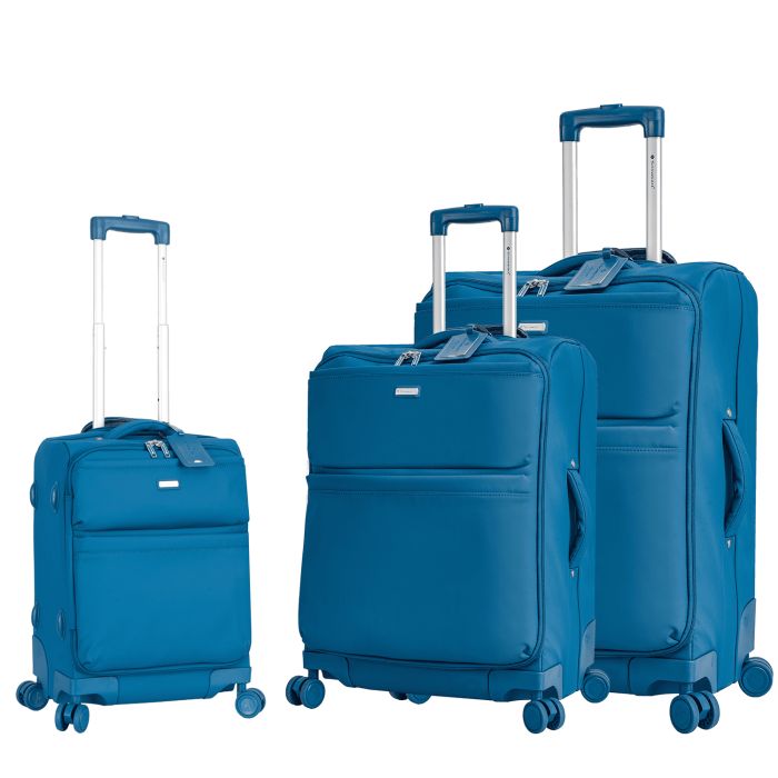 Lot de 3 valises souples S48103A 54, 64 et 74 cm Blue