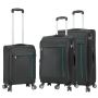 Lot de 3 valises souples 35703 Extensible 55, 67 et 76 cm Noir