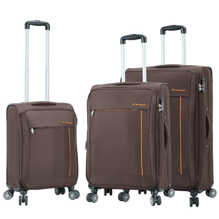 Lot de 3 valises souples 35703 Extensible 55, 67 et 76 cm Coffee