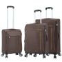 Lot de 3 valises souples 35703 Extensible 55, 67 et 76 cm Coffee