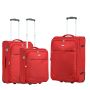 Lot de 3 valises souples S48503 Extensibles 54, 62 et 73 cm Red