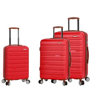 Lot de 3 valises rigides 33803 Extensibles 55, 67 et 77 cm Red
