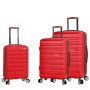 Lot de 3 valises rigides 33803 Extensibles 55, 67 et 77 cm Red