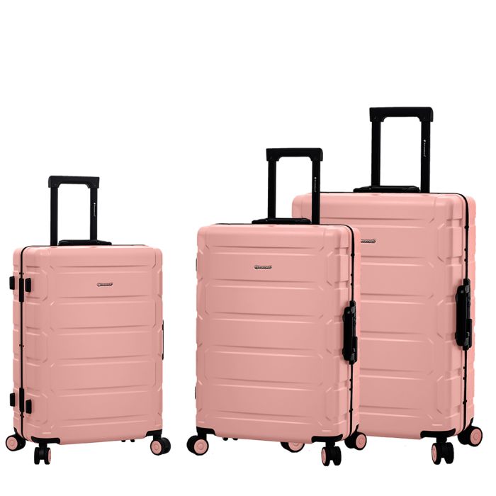 Lot de 3 valises rigides 20503 55, 67 et 77 cm Rose Gold