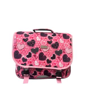 Cartable scolaire Romantique coeur 38 cm Rose