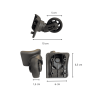 Lot de 2 roues de rechange 83112 Droite/Gauche Chocolat