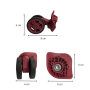 Lot de 2 roues de rechange W00613CD00123 Turenne Droite/Gauche Rouge