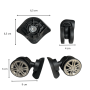 Lot de 2 roues de rechange W01407CD00053 Air Armour Droite/Gauche Noir