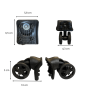 Lot de 2 roues de rechange W00736CD00053 Brochant 3 Droite/Gauche Noir