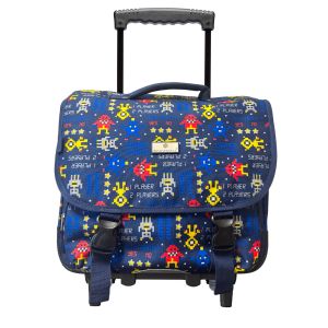 Cartable à roulettes scolaire Kid Robot 38 cm Bleu