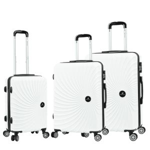 Lot de 3 valises rigides 44603 55, 67 et 77 cm Milky