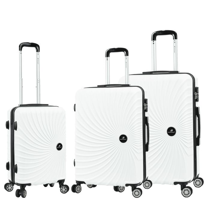 Lot de 3 valises rigides 44603 55, 67 et 77 cm Milky