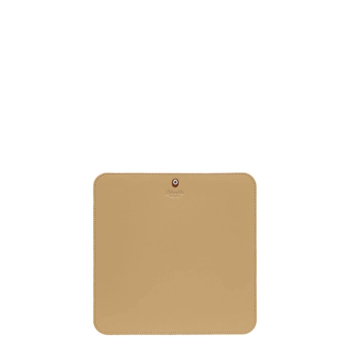 Tapis de souris Alphonse en cuir Lisse 23 cm Flocon Blanc