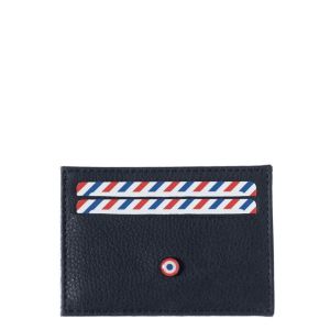 Porte-cartes Georges 2.0 en cuir marin-végétal Lune bleue