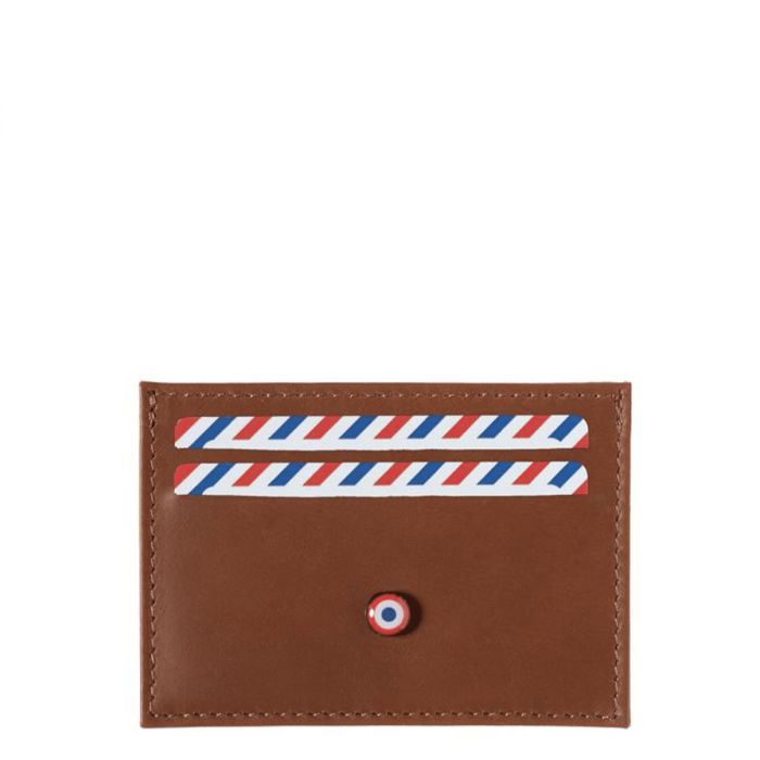 Porte-cartes Georges 2.0 en cuir végétal Terre brunie