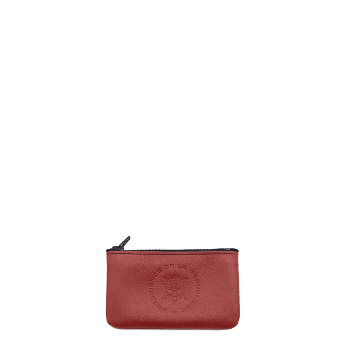 Petit porte-monnaie Emile Elysée en cuir Lisse Vigne Rouge