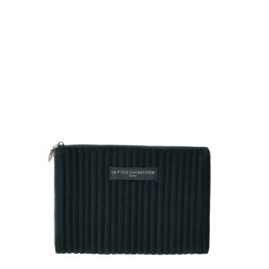Pochette 21 cm en velours Vert