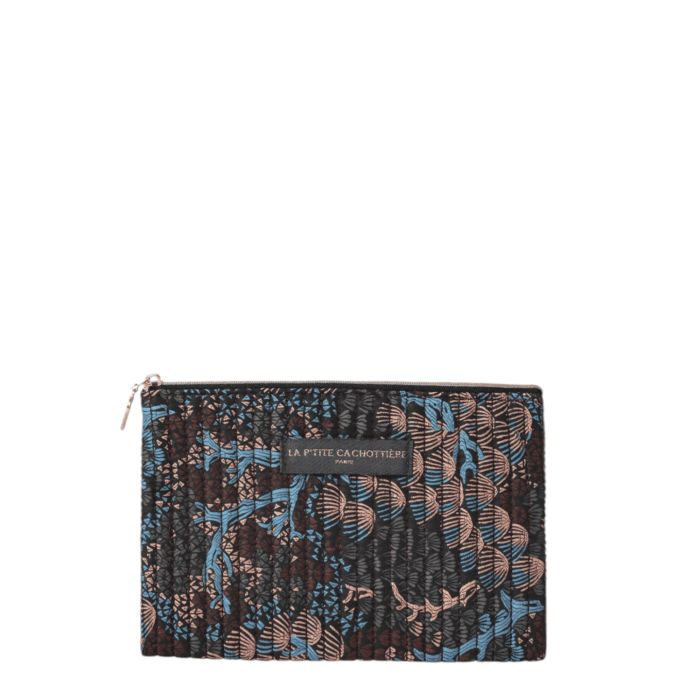 Pochette 21 cm imprimé Noir Multicolore