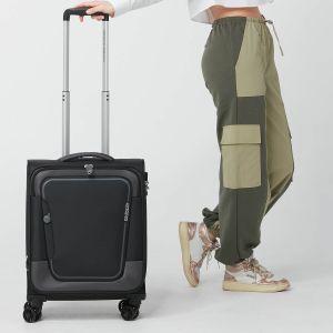 Valise cabine souple Pulsonic Extensible 55 cm Asphalt black
