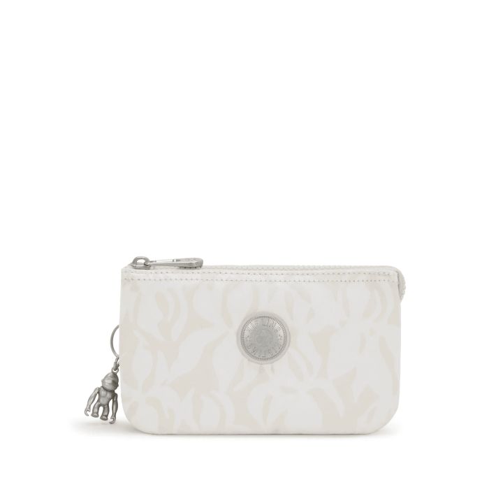 Grande pochette Creativity L Palm Beige Jacquard